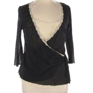 Assoluto Black Top With Camisole 1X New